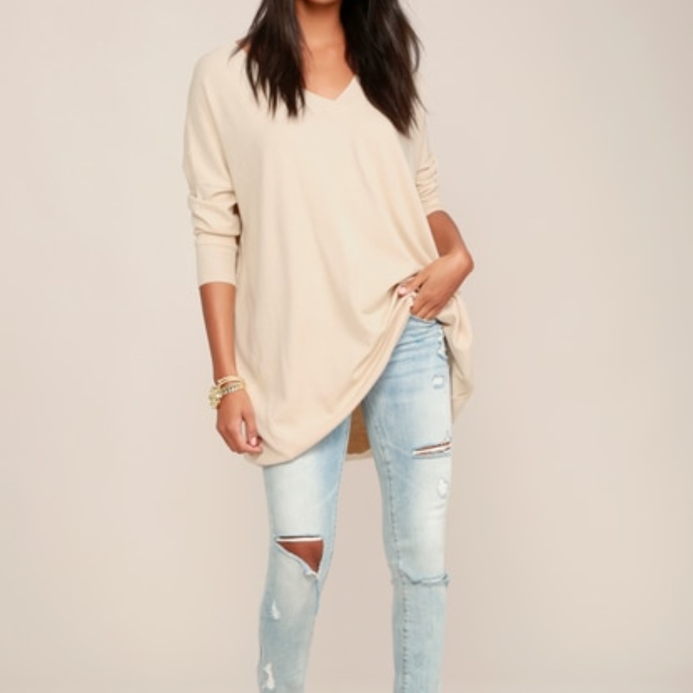 Cozy Beige Oversized Sweater*NEW